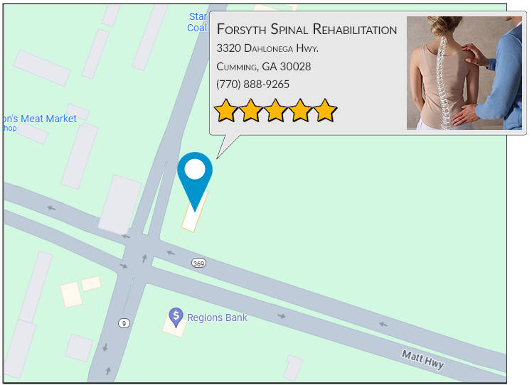Forsyth Spinal Rehabilitation's location on google map